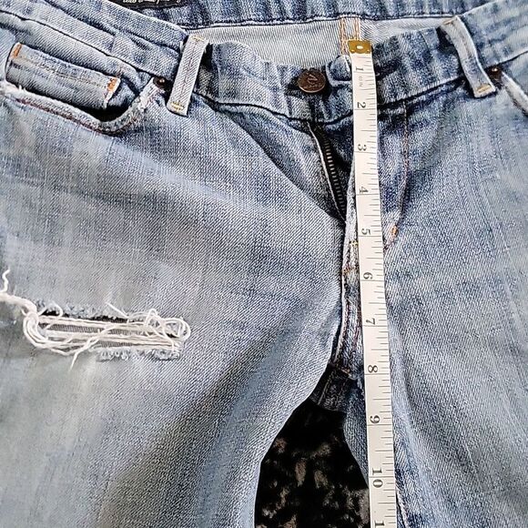 Citizens Of Humanity Low Waist Full Leg Faye 003 Stretch 30 Jeans Distressed - Picture 14 of 14